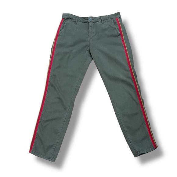 AG Adriano Goldschmied Size 27 Caden Green Straight Slim Stretch Trouser Pants - Picture 2 of 7